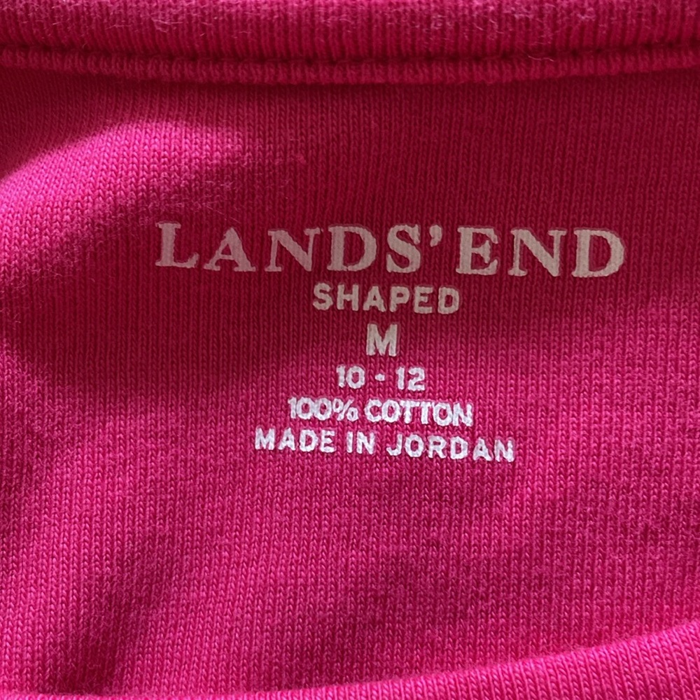 Lands' End Women's Short Sleeve T-Shirt - Pink - Medium - Picture 3 of 5